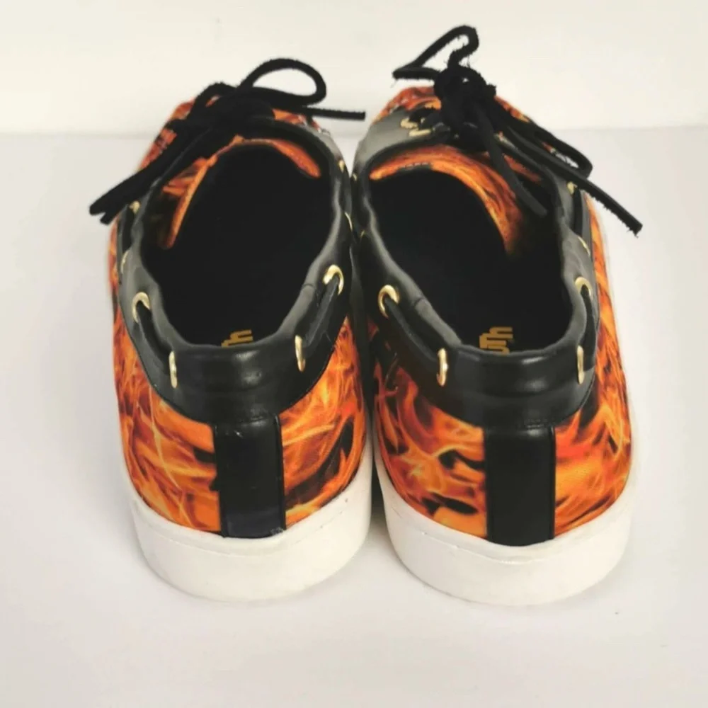 Loudmouth 'Fireman's Find' Flame Casual Golf Sailor Boat Deck Shoes Sz 10